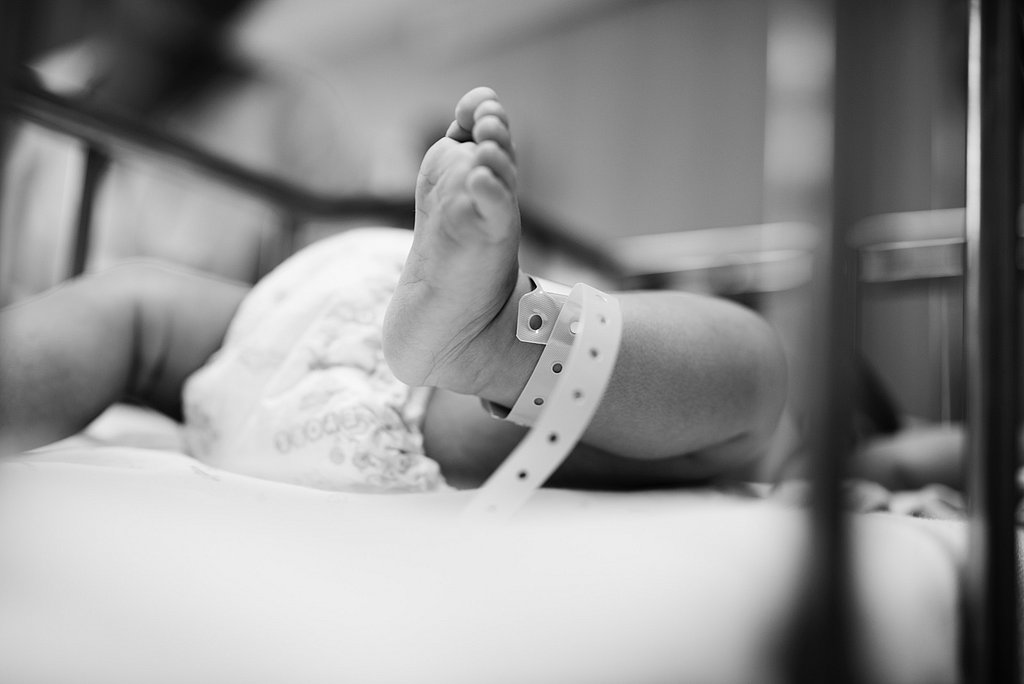 Baby auf Geburtstation